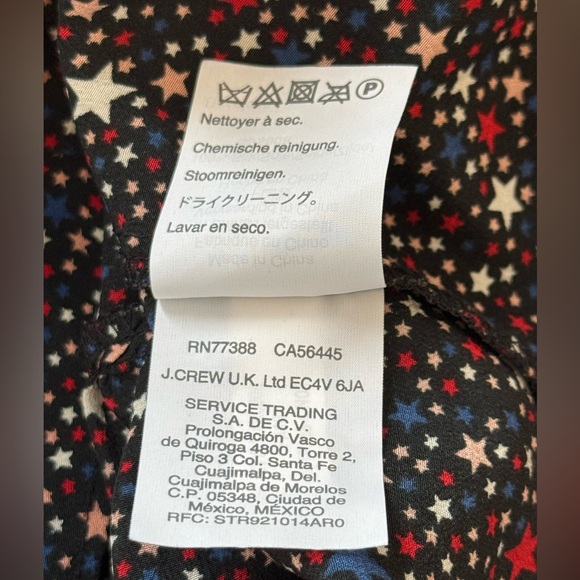 Madewell Navy Starry Night 100% Silk Wrap-Front Ruffle-Hem Blouse Size XS - Picture 5 of 13